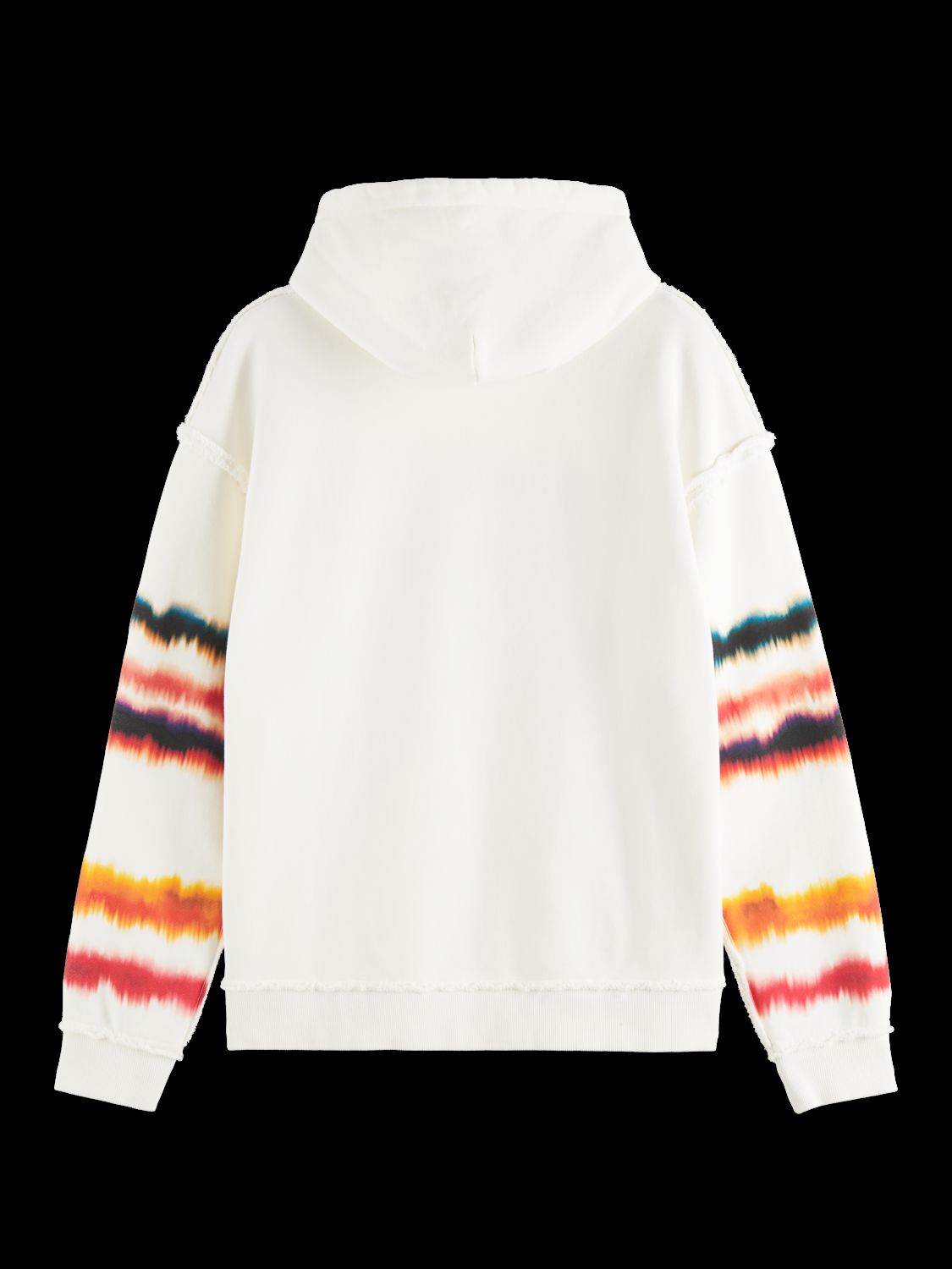 Relaxed Fit Raw Edge Artwork Hoodie Organic Cotton