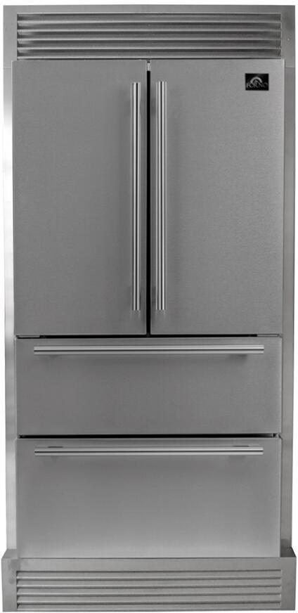 Forno 36 French Door Refrigerator - 19 cu.ft with Double Freezer Drawer and Ice Maker