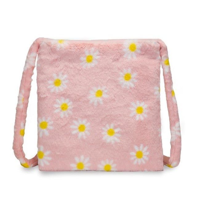 Fashion Leopard Plush Shoulder Bag for Women - Vintage Large Capacity Messenger Bag