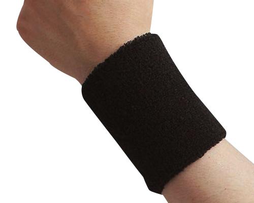 4 Inches Outdoor Sports Athletic Cotton Wristbands (Pair of 2)