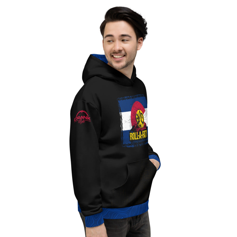 RollaFatty Colorado Flag Hoodie - Unisex Comfortable Hoodie with Vibrant Print