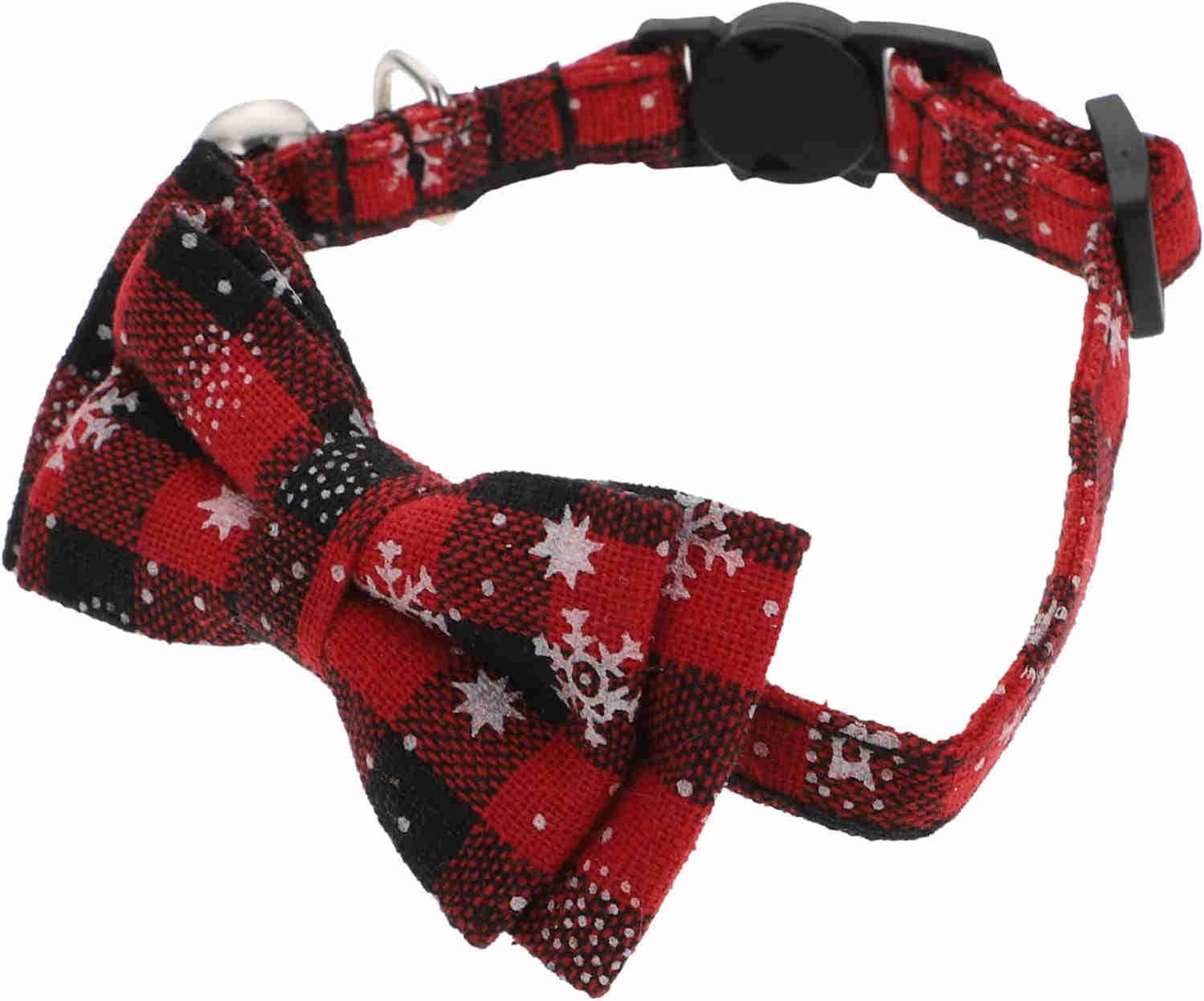 GLSTOY 1Pc Adjustable Christmas Bow Tie Collar for Small Dogs and Cats