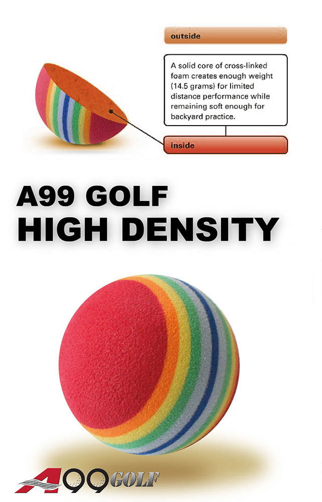 A99 Golf Rainbow Foam Practice Balls 50 Pcs with Bucket for Indoor & Outdoor Training