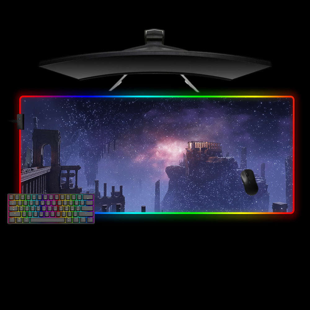 Elden Ring Mohgwyn Palace Design RGB Gaming Mouse Pad with LED Strip