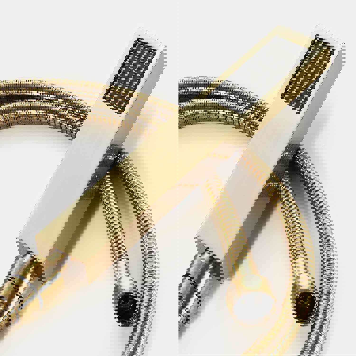 PRECISION Brushed Gold 32 Luxury Complete LED Music Shower Set with Rain Waterfall Mist Spray Function