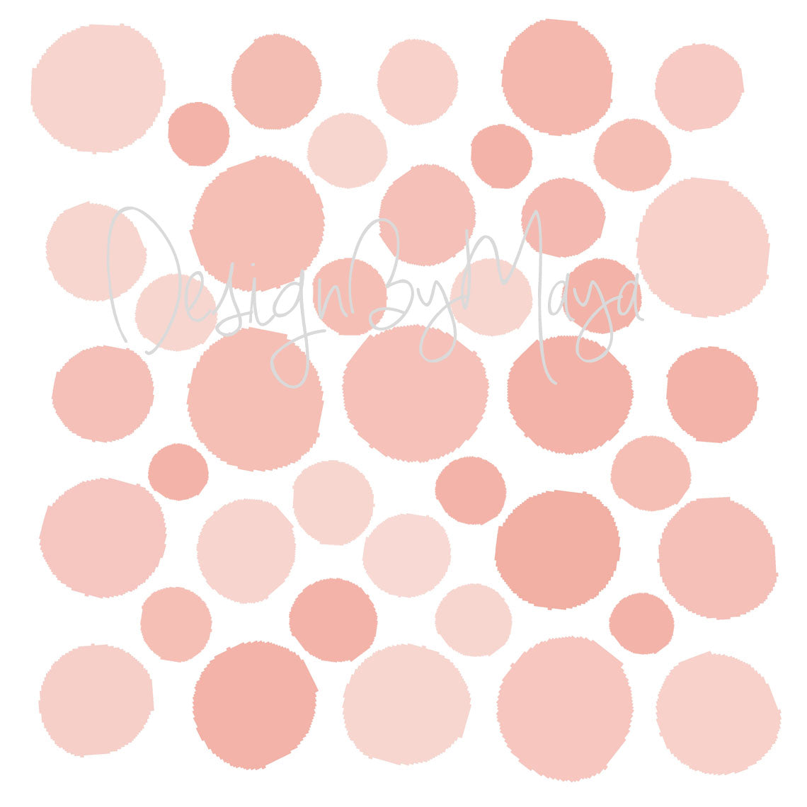 Bubbly Chromatic Polka Dots - Fabric Nursery Wall Art Decals