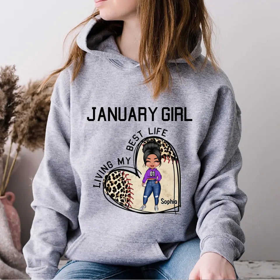 Custom January Birthday Shirt for Women - Queens Born in January Gift