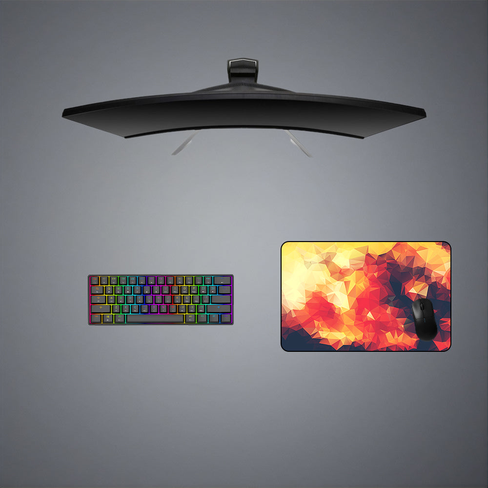 Poly Fire Design M-XXL Size Gaming Mouse Pad, Computer Desk Mat