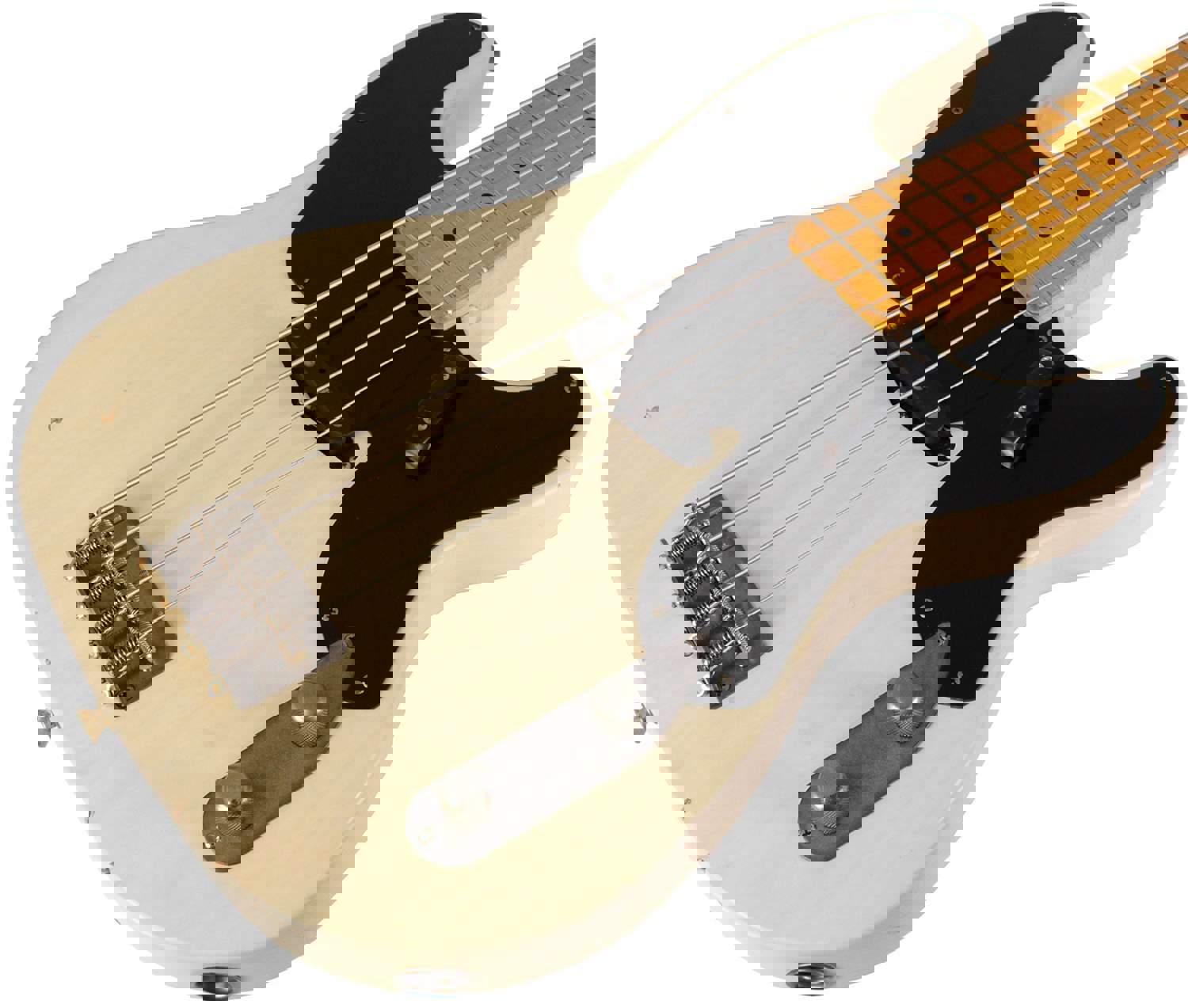 Nash PB-52 Bass Guitar in Mary Kaye White with Light Aging