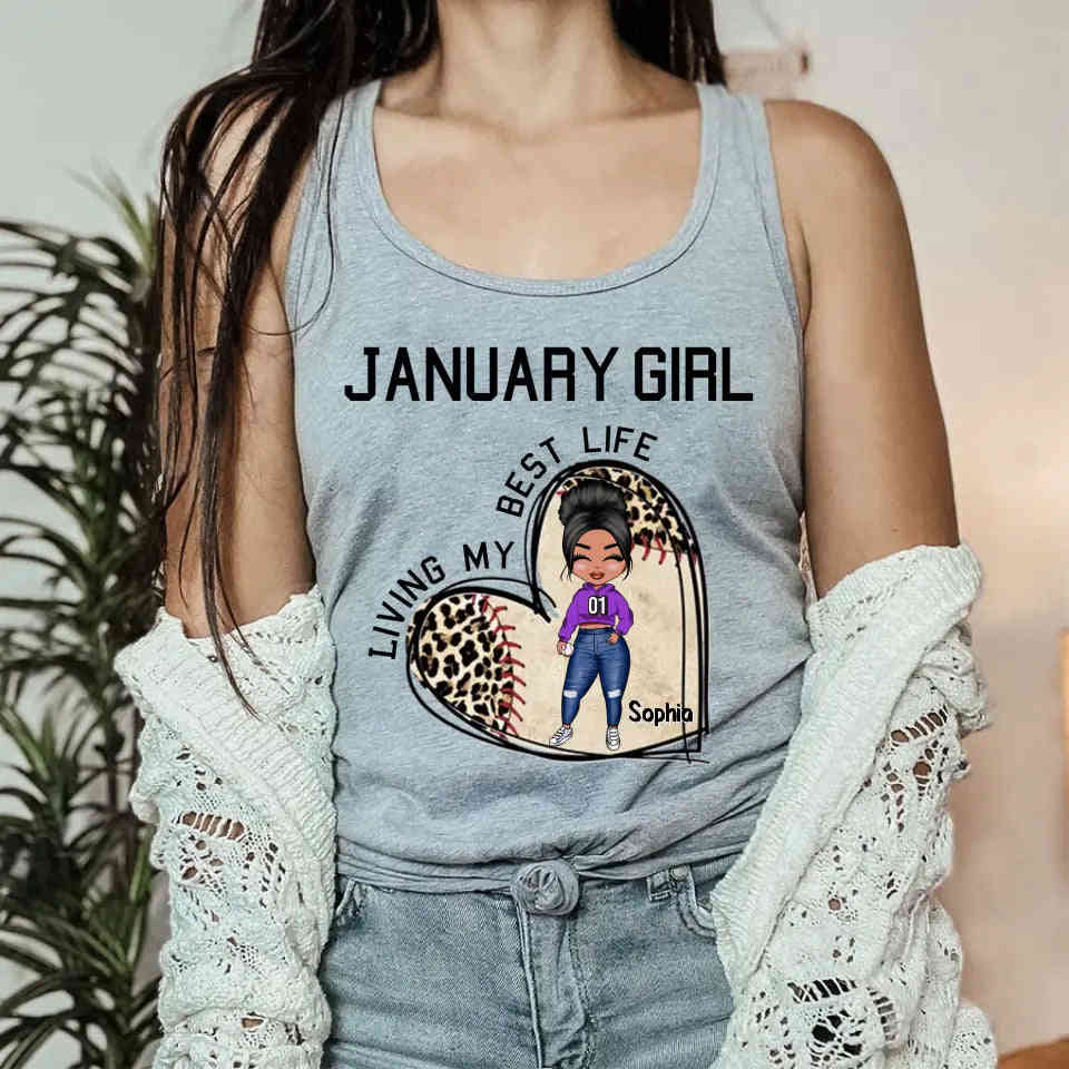 Custom January Birthday Shirt for Women - Queens Born in January Gift