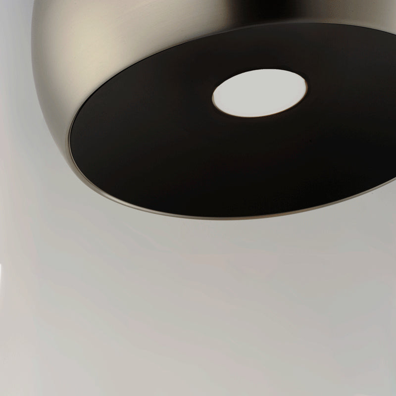 ET2 E24926-SNBK Palla LED Pendant Light in Satin Nickel/Black