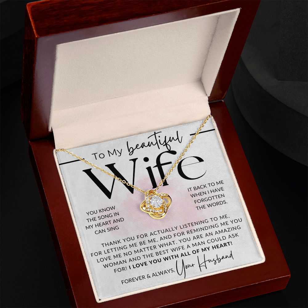 To My Wife Necklace - Romantic Gift for Wife - Christmas, Birthday, Anniversary, Valentines Day