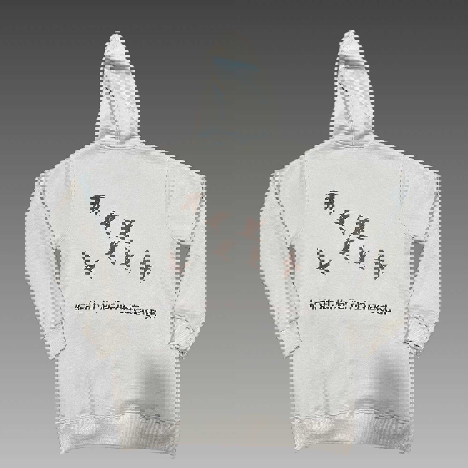 Blue Faith Hoodie - Organic Cotton with Velvet Lining