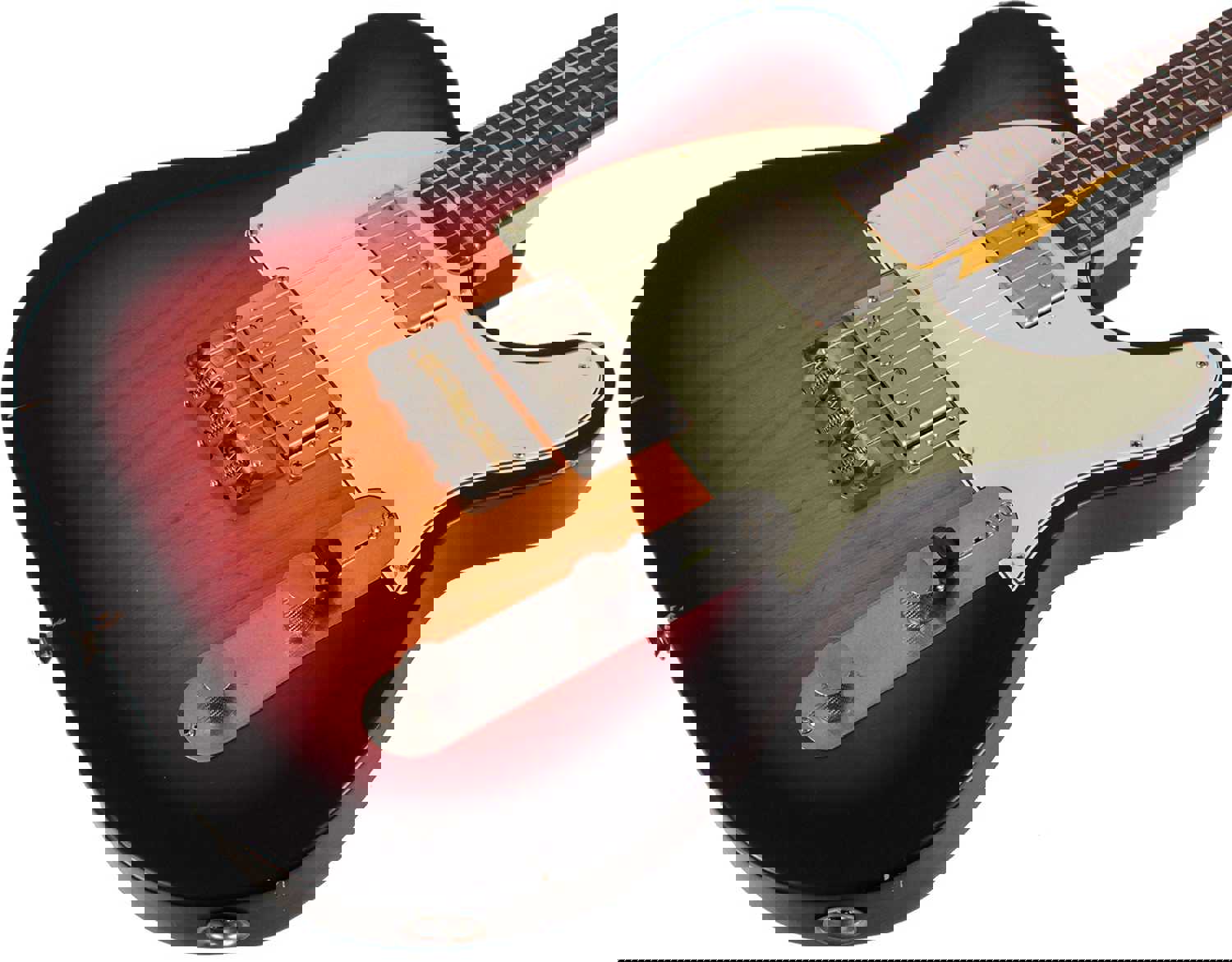 Nash T-2HB Guitar, 3 Tone Sunburst, Light Aging - Classic Telecaster with Lollar Humbuckers