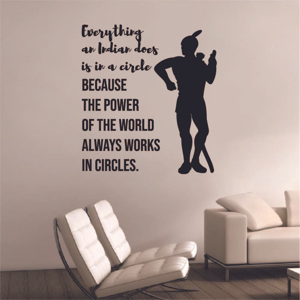 Indian Native American Wall Decal Sticker - Customizable Colors & Easy Application