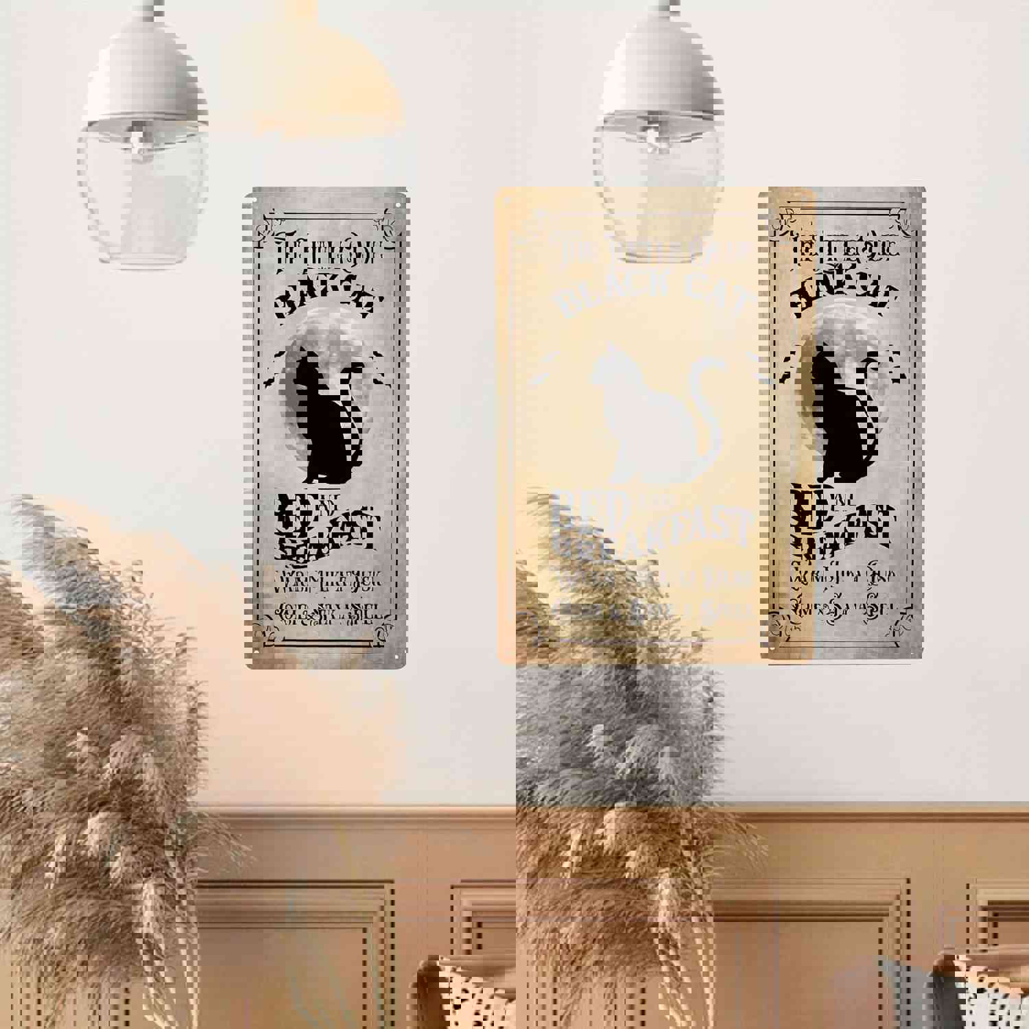 1pc Halloween The Little Olde Cat Metal Tin Sign, Vintage Wall Decor for Home, Bar, Cafe, Garage