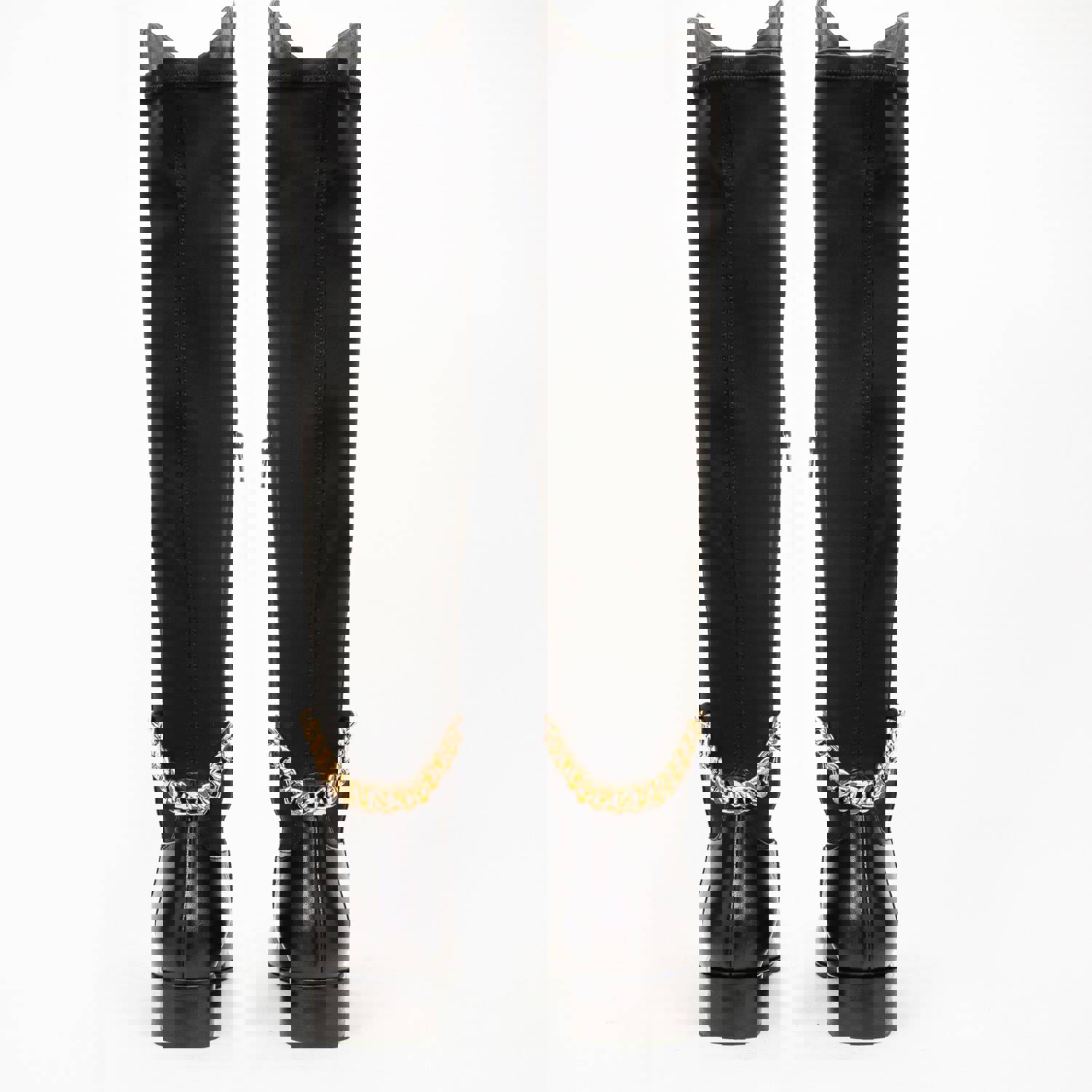 The Tallin Black Leather Knee High Women Boot