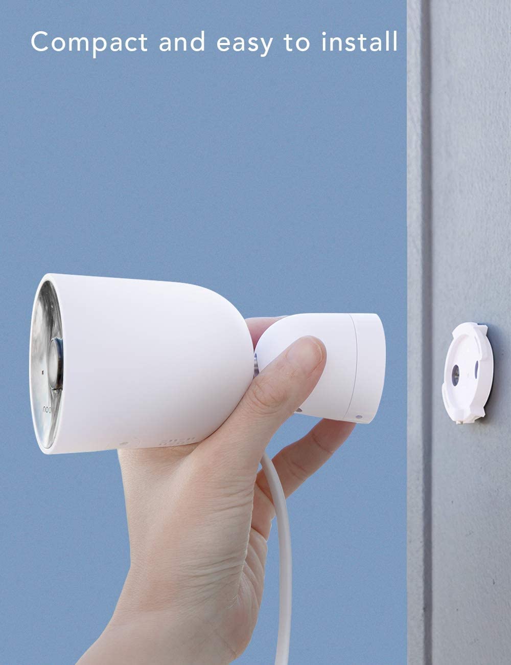 Nooie Outdoor Security Camera, 1080P Night Vision, 2.4G WiFi, IP66 Weatherproof, 2-Way Audio, Motion Detection