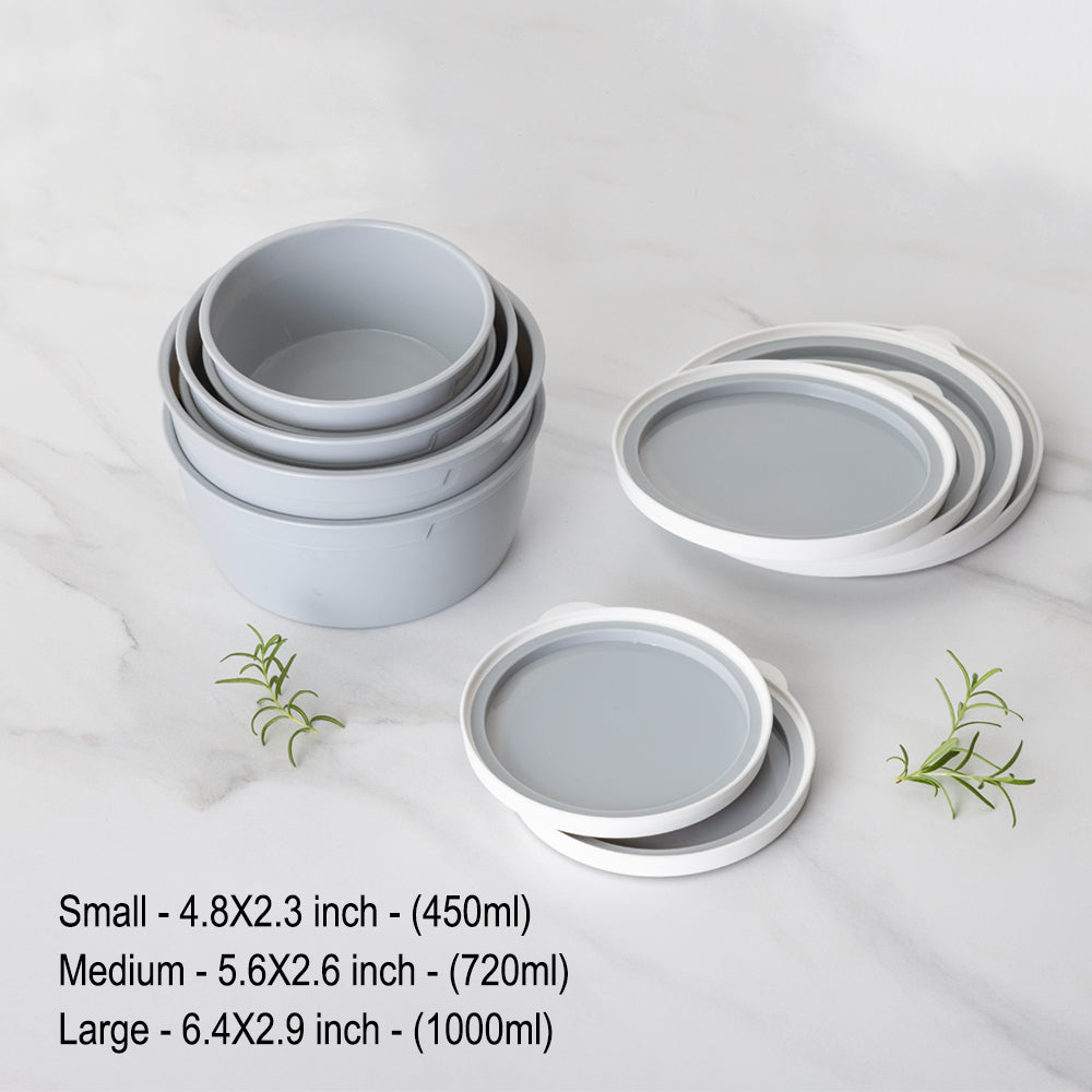 Lille Home Stackable Airtight Food Storage Containers with Lids, Set of 6