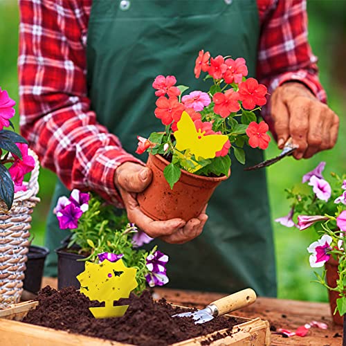 50 Pack Yellow Sticky Traps for Fruit Fly and Fungus Gnat Control, Indoor/Outdoor Plant Bug Catcher