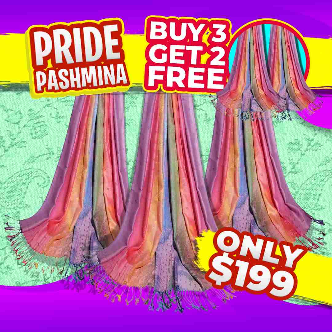 Elegant Pride Pashmina Shawl - Buy 3 Get 2 Free Bundle Offer