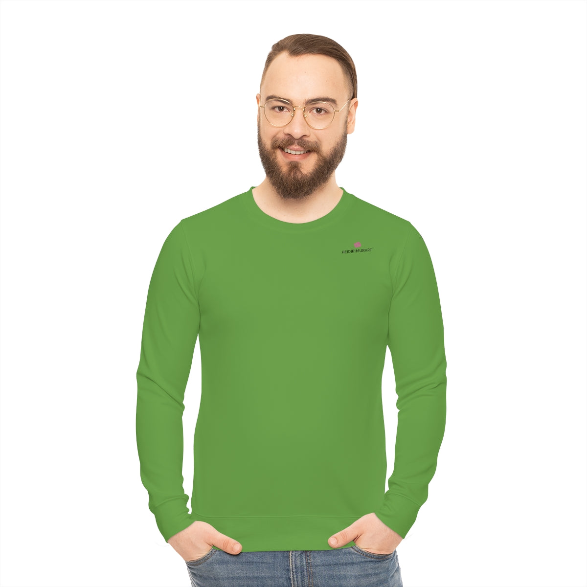 Green Color Lightweight Men's Sweatshirt - Breathable & Soft