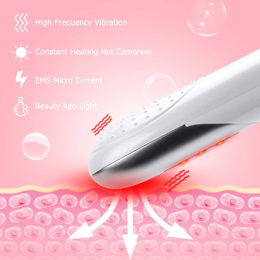 EMS Eye Vibration Massager - 4-in-1 Eye Beauty Device for Wrinkle Removal & Skin Tightening