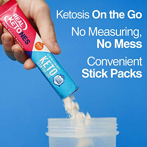 Real Ketones Prime D Exogenous Keto D BHB + MCT + Electrolytes - Lemon Twist Drink Mix Powder (60 Packets)