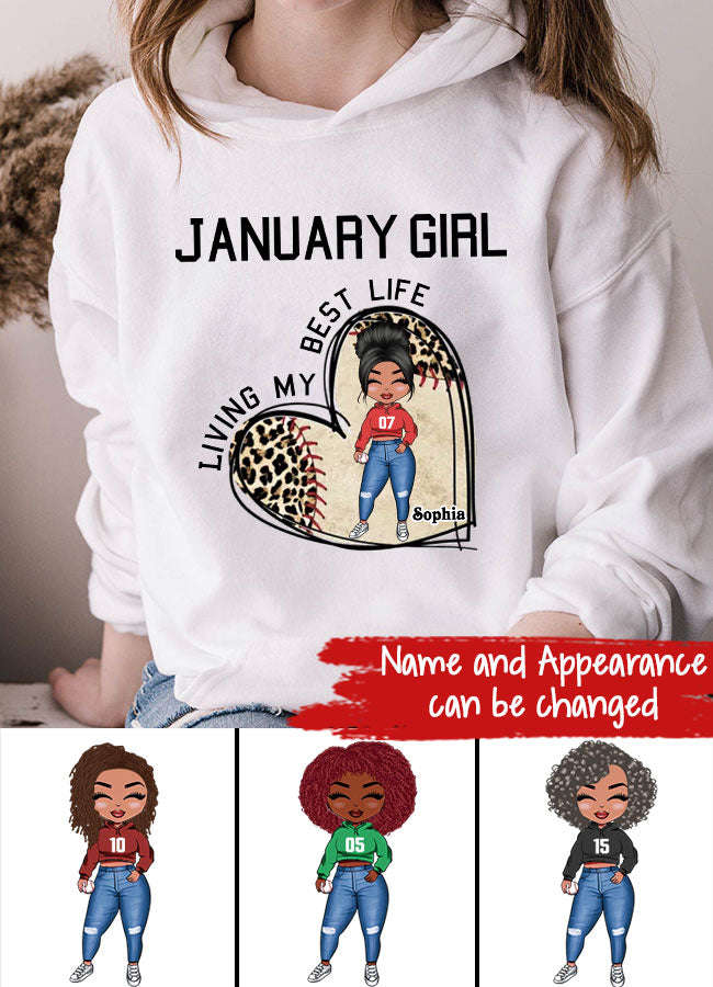 Custom January Birthday Shirt for Women - Queens Born in January Gift