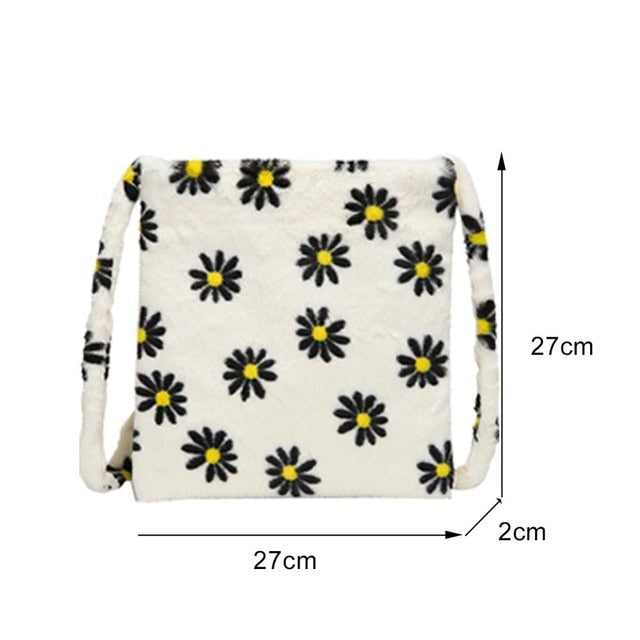 Fashion Leopard Plush Shoulder Bag for Women - Vintage Large Capacity Messenger Bag