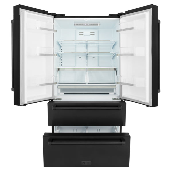 ZLINE 36 22.5 cu. ft Freestanding French Door Refrigerator with Ice Maker in Fingerprint Resistant Stainless Steel