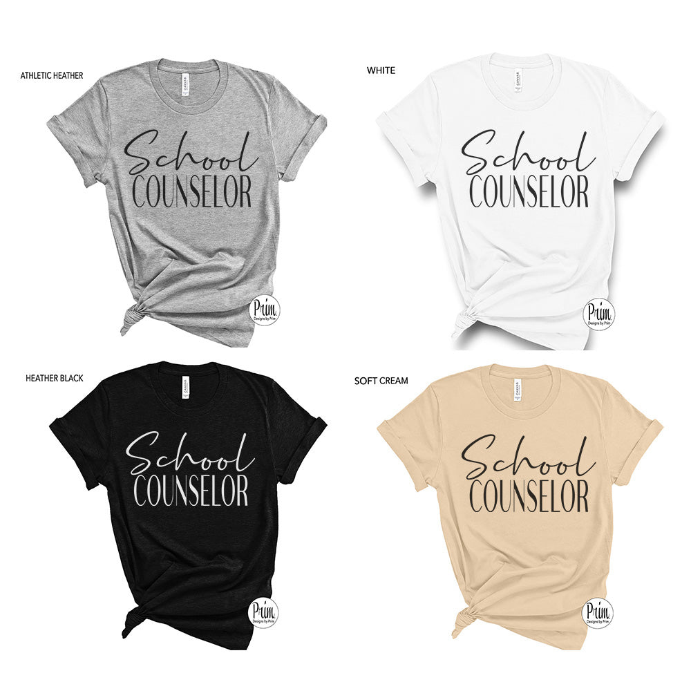 School Counselor Soft Unisex T-Shirt | Therapist Coach Fitness Instructor Mental Health Guidance Training Positive Vibes Educator Top