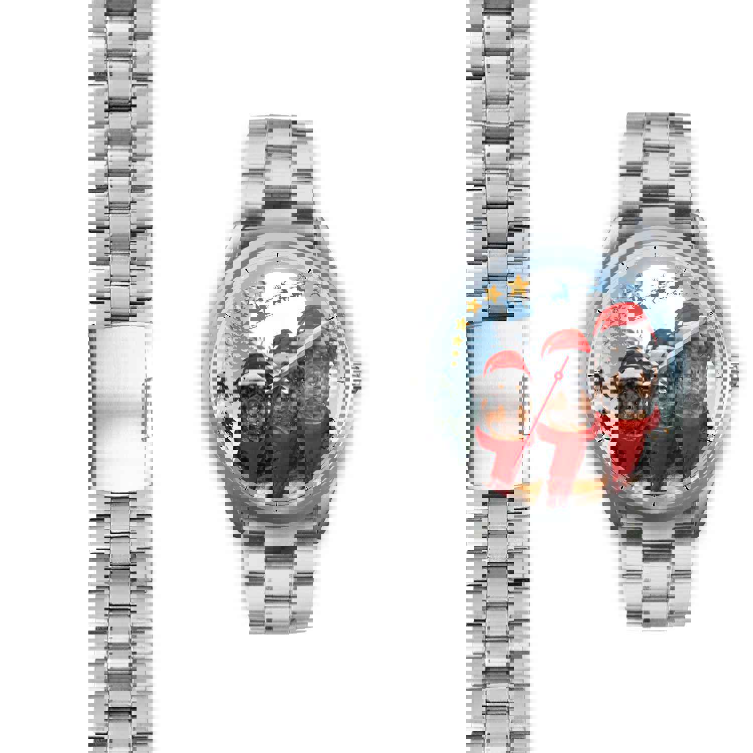 Cute Rottweiler Christmas Special Wrist Watch