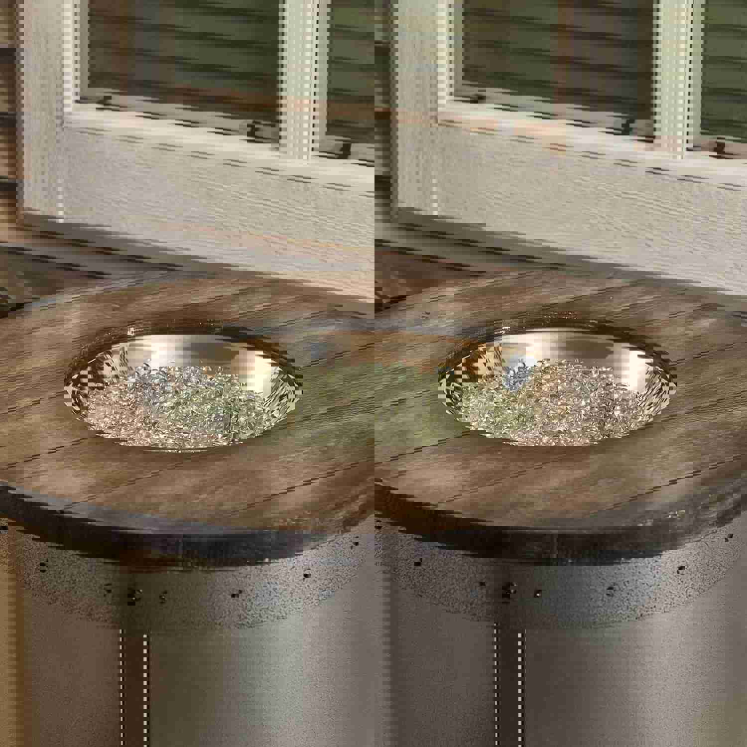 Edison Round Gas Fire Pit Table