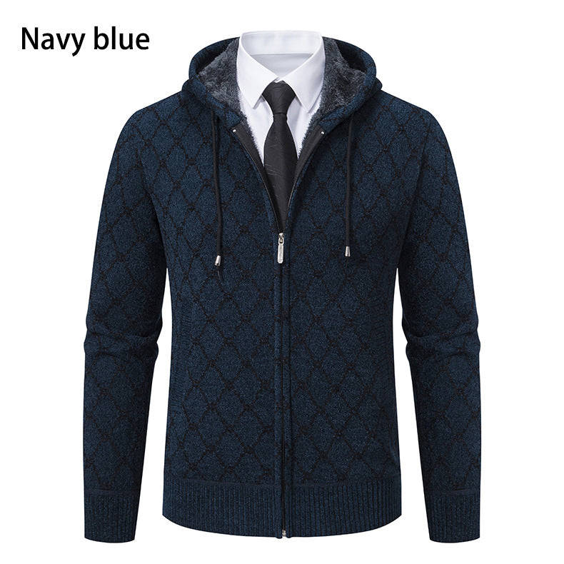 Mens Hooded Fashion Casual Trend Sweater