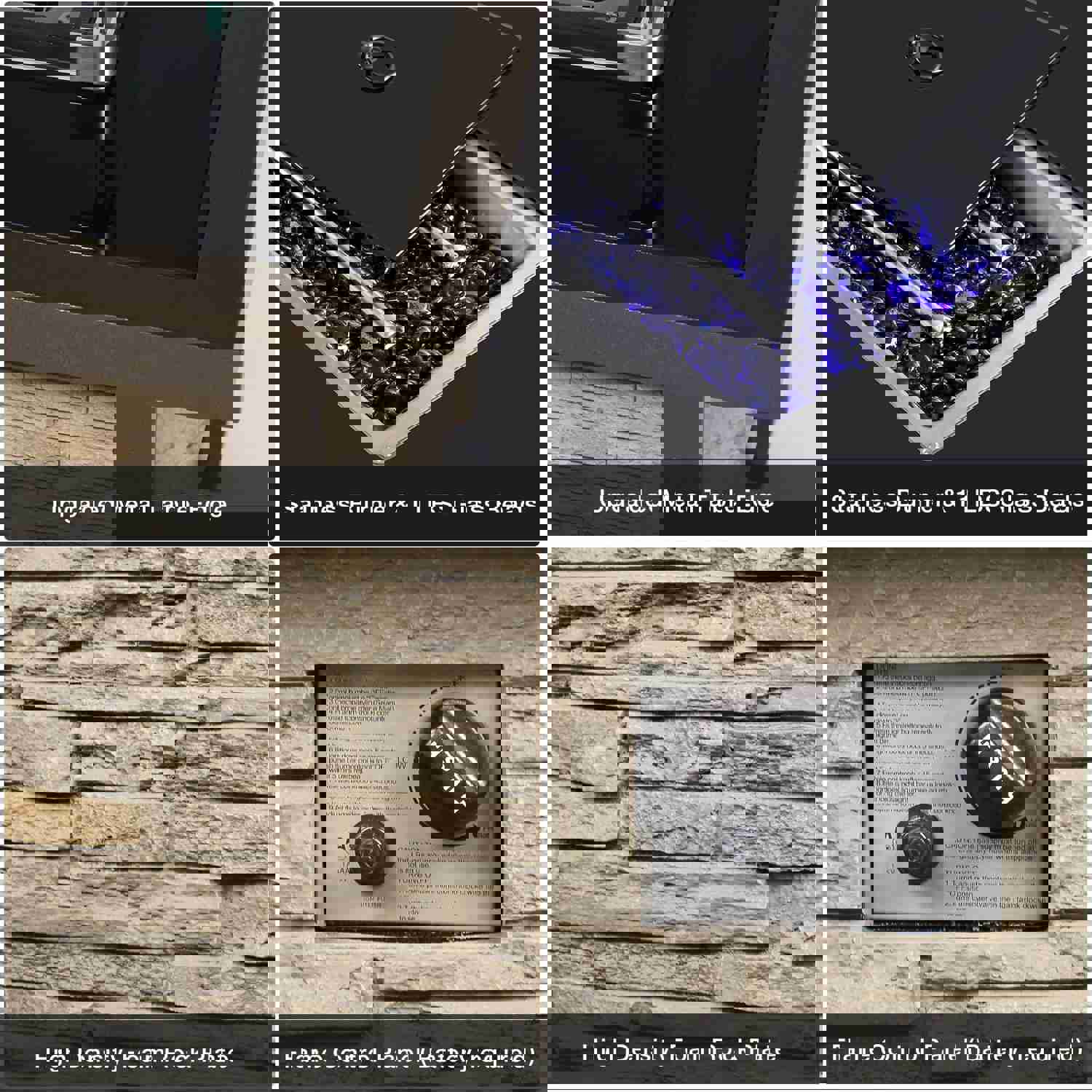 Outdoor Propane Gas Fire Pit Table, 44 Inch 50,000 BTU with Auto-Ignition