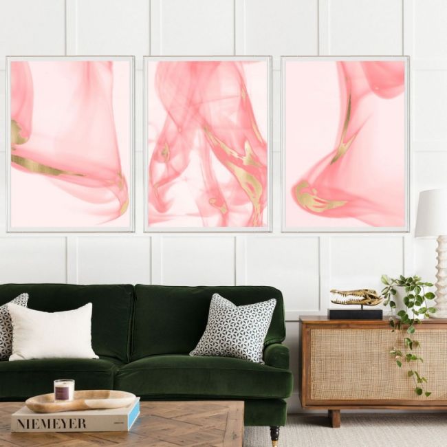 Natural Curiosities Prairie in Pink No. 2 Art - Gold Leaf Acrylic Framed Fine Art Print