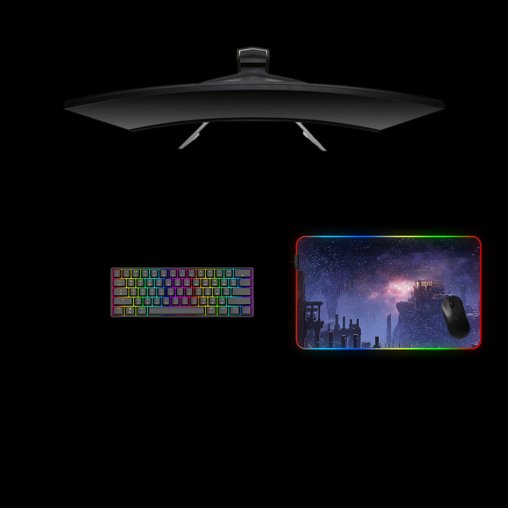 Elden Ring Mohgwyn Palace Design RGB Gaming Mouse Pad with LED Strip