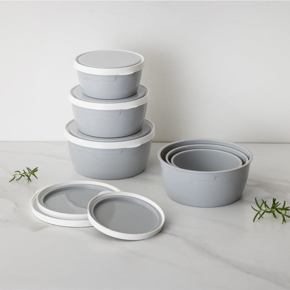 Lille Home Stackable Airtight Food Storage Containers with Lids, Set of 6