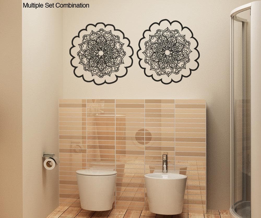 Oriental Flower Motif Vinyl Wall Decal Sticker #OS_MB121
