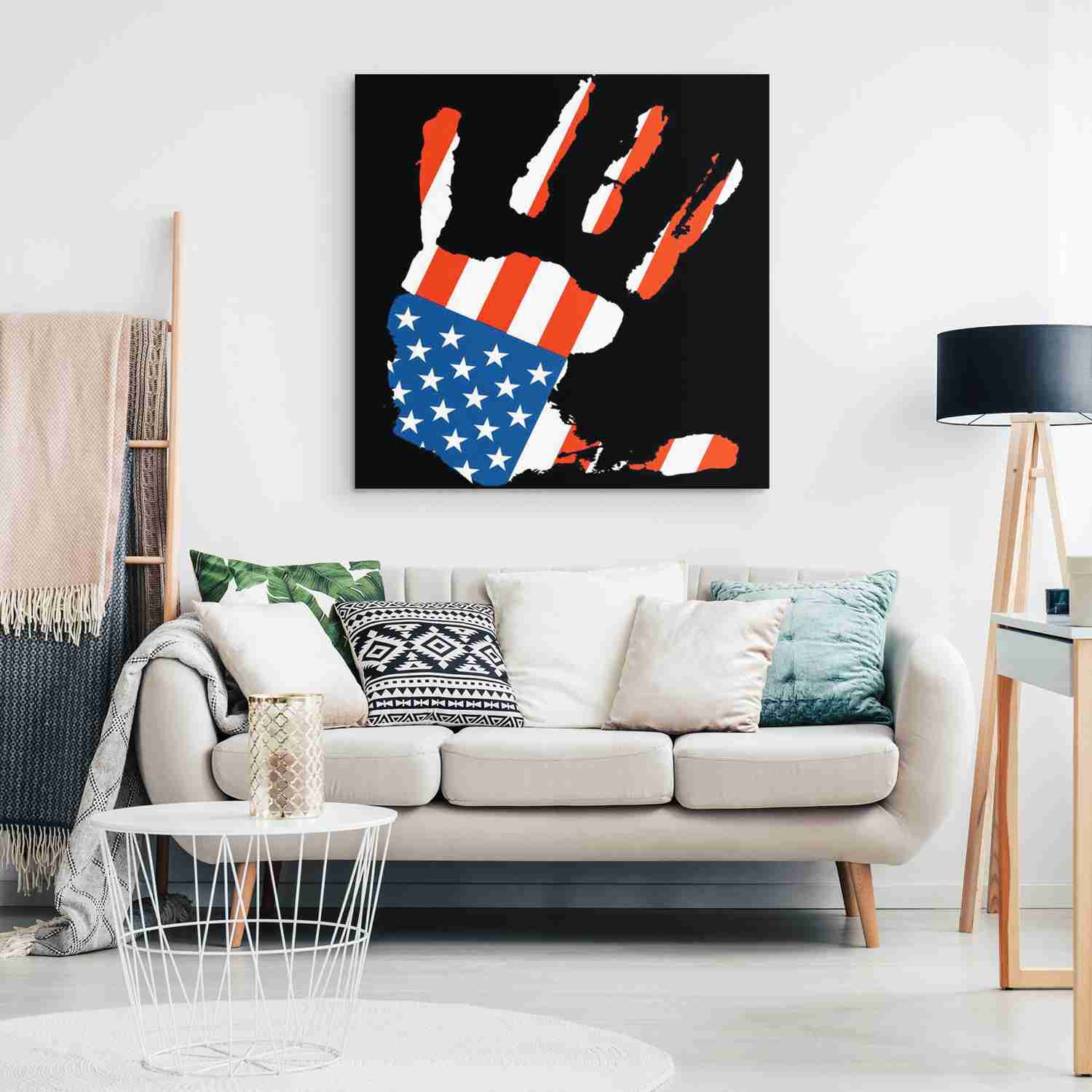 Patriotic Hand Art - Canvas Art