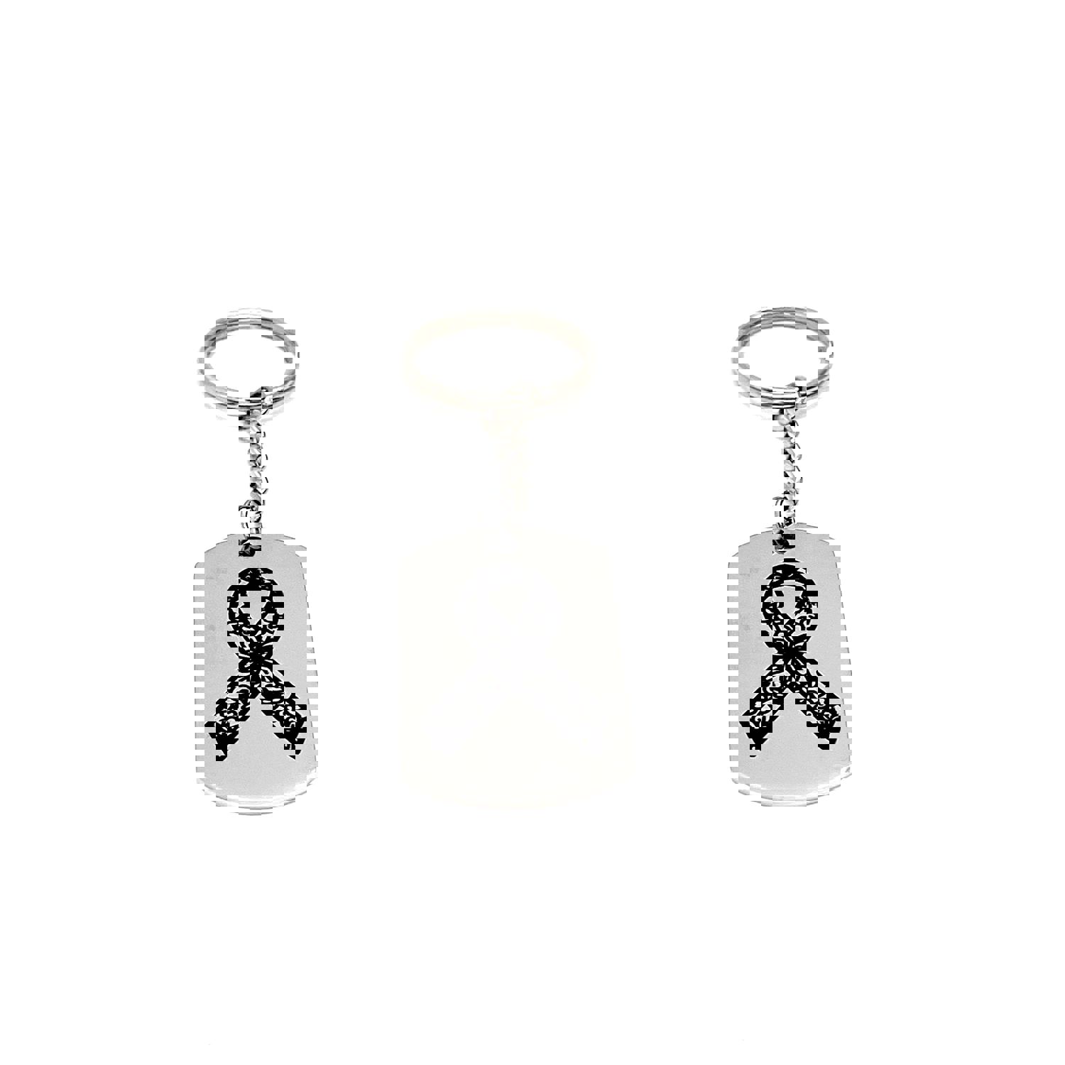 Floral Awareness Ribbon Keychain - Medical Awareness Gift for Healthcare Workers
