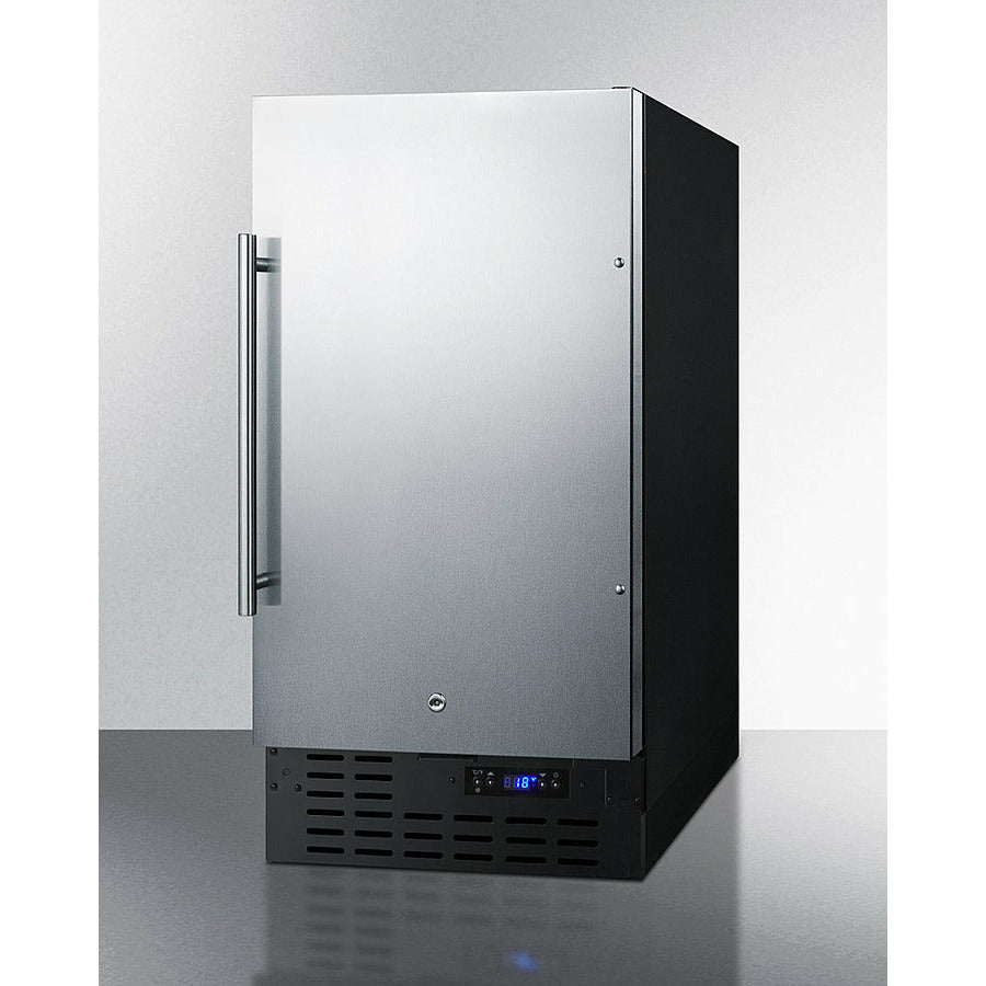 Summit 18 Built-In Ice Maker with 8 lbs. Daily Ice Production, Crescent Ice, ADA Compliant, ETL Listed, Frost-Free Operation