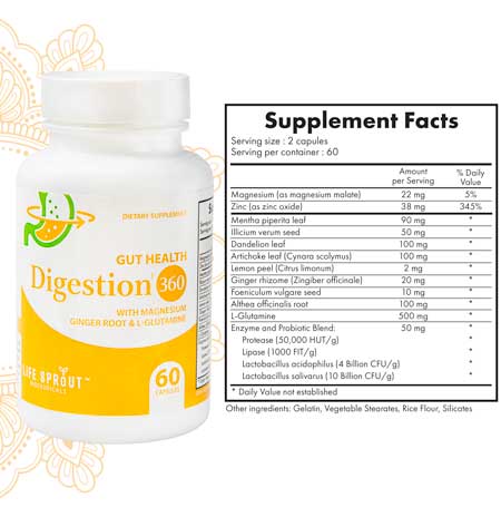 Digestion 360 - Gut Health Supplement for Bloating Relief & Digestive Support