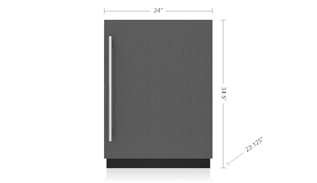 Sub-Zero DEU2450CIR 24 Designer Undercounter Refrigerator/Freezer With Ice Maker - Panel Ready