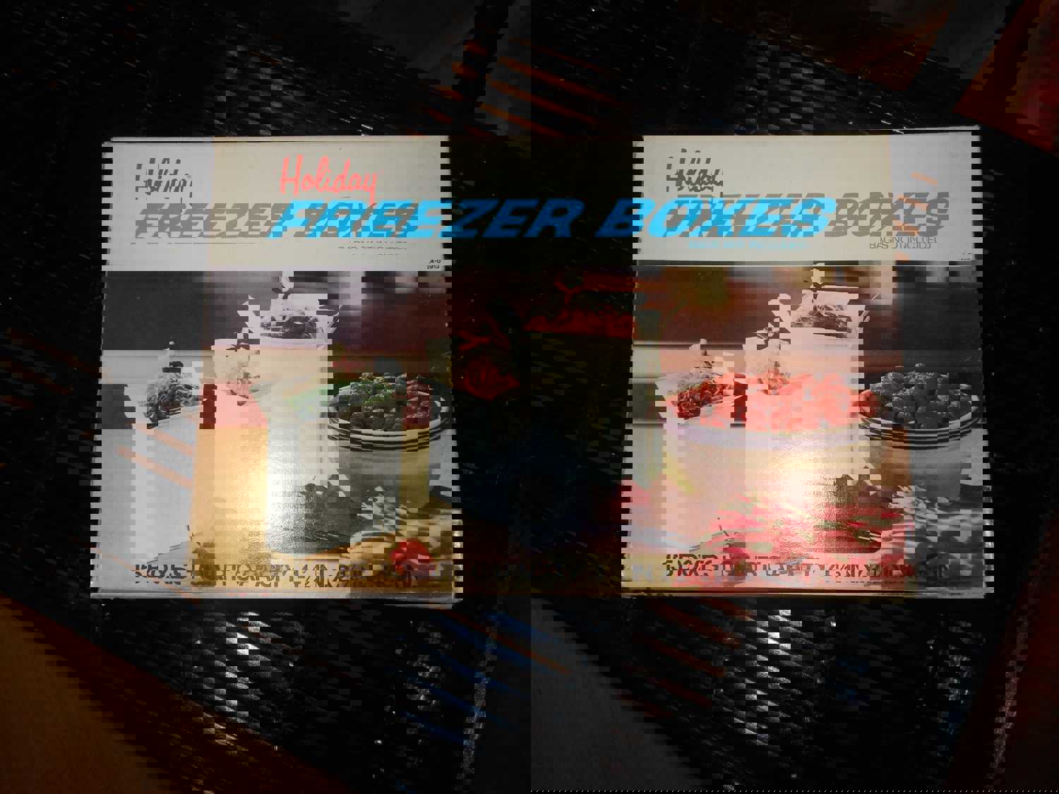 Vintage 70s Holiday Freezer Boxes - 5 Pack