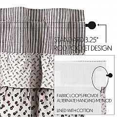 Florette Ruffled Valance 16x72 - Farmhouse Style Window Treatment