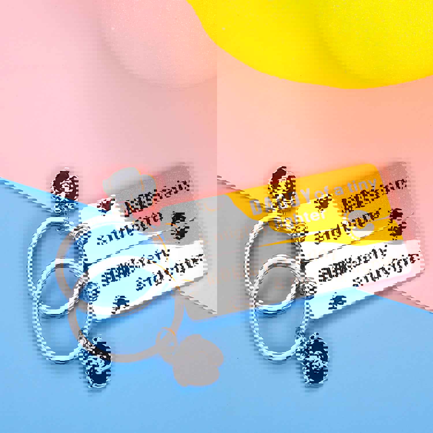 Premature Baby New Mom Dad Keychain - NICU Parent Gift Set for First Time Parents