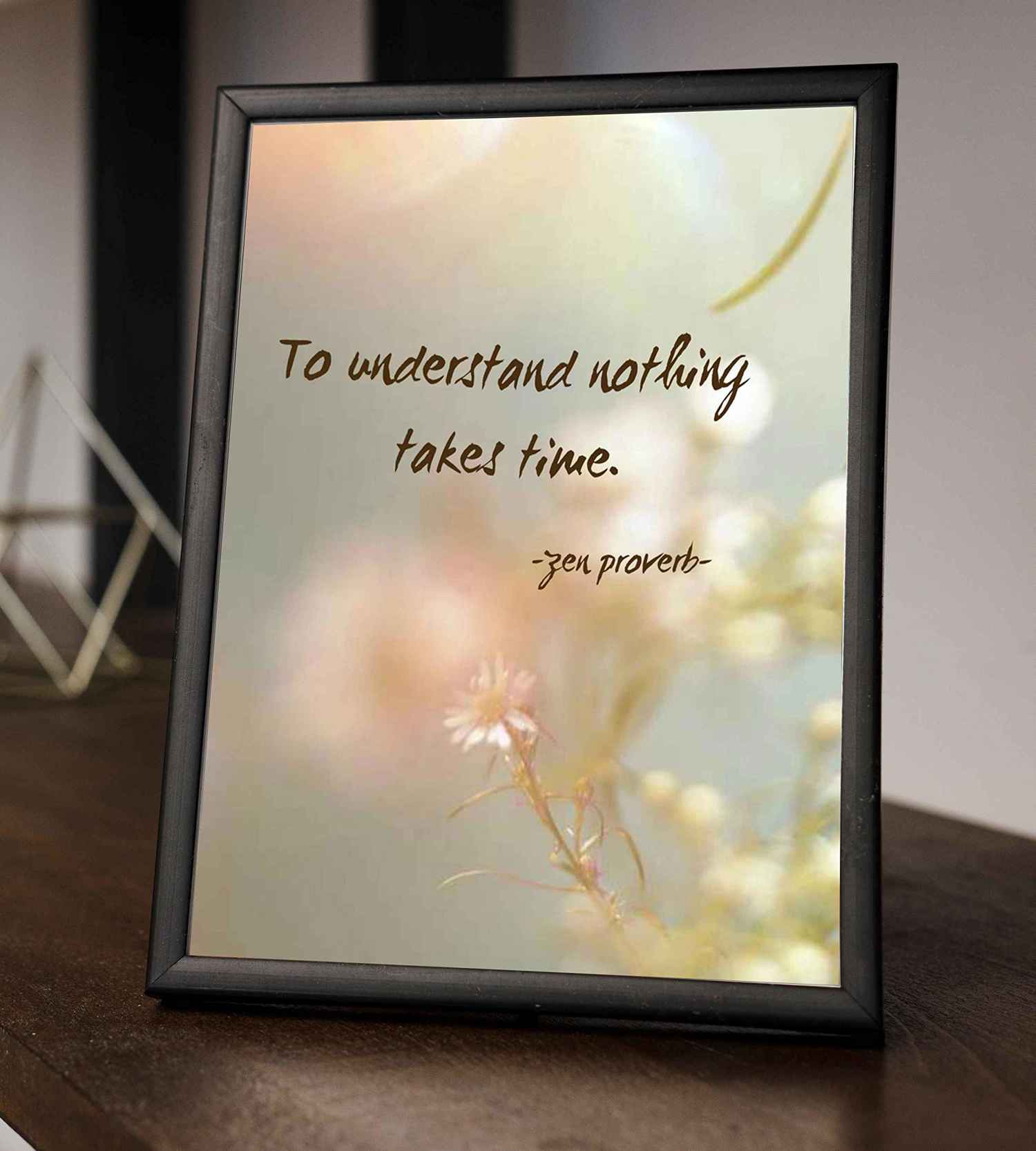 Zen Proverb Wall Art Print - 'To Understand Nothing Takes Time' - 8x10 Inspirational Quote for Home, Studio, or Office