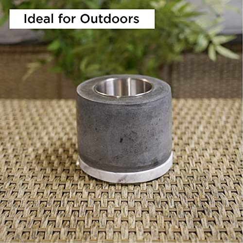 ROUNDFIRE Concrete Tabletop Fire Pit - Indoor & Outdoor Fire Bowl